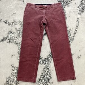 Slowear Selected Chino Pants Mens 54 Red Garment Dyed Straight Casual Italy